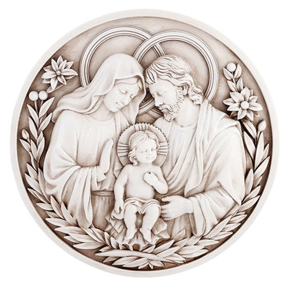 Holy Family Round Plaque