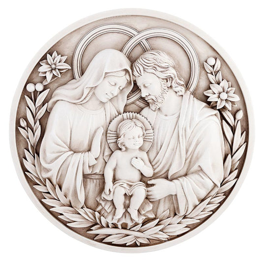 Holy Family Round Plaque