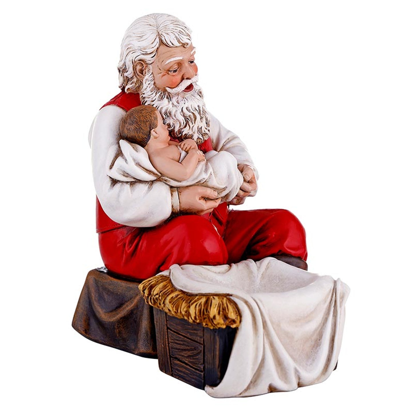 Adoring Santa in Prayer Figurine