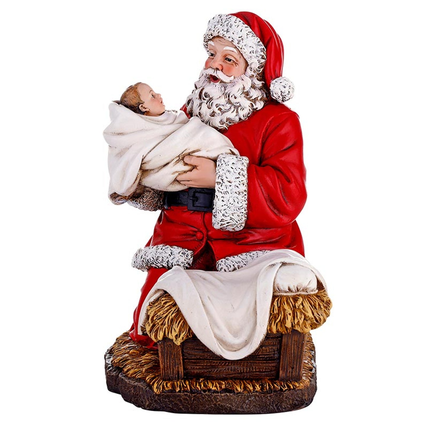 Adoring Santa Nativity Figurine