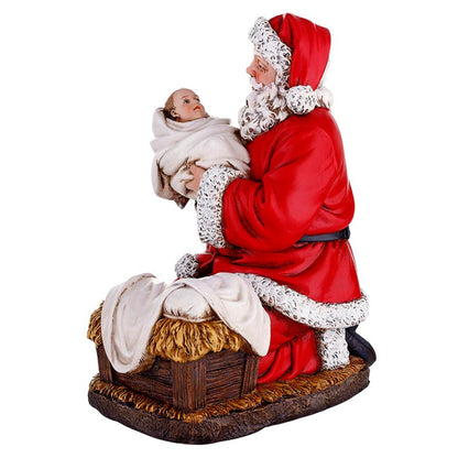 Adoring Santa Nativity Figurine