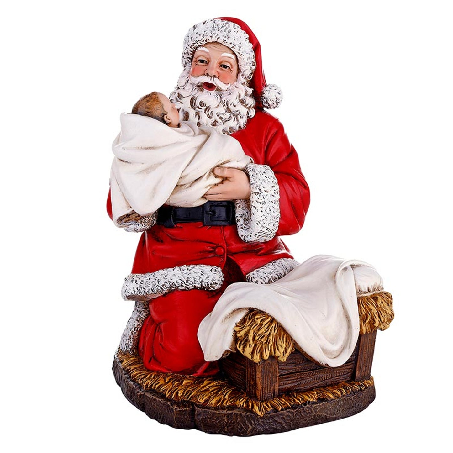 Adoring Santa Nativity Figurine