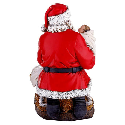 Adoring Santa Nativity Figurine