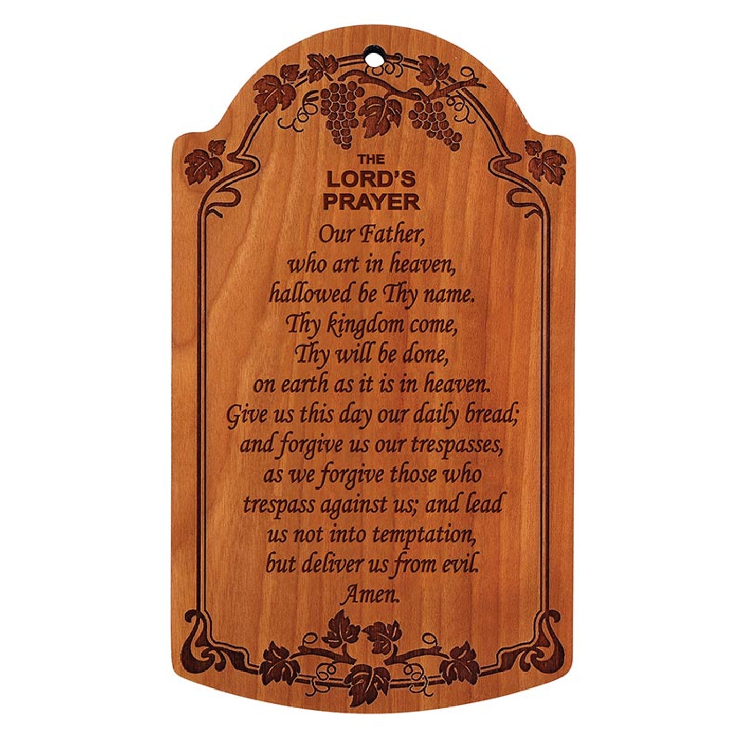 7" The Lord's Prayer Carved Wood Plaque