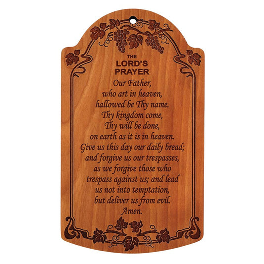 7" The Lord's Prayer Carved Wood Plaque