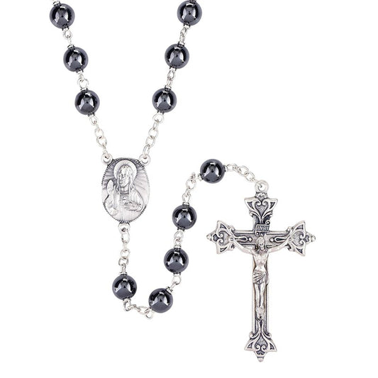 Hematite Lock-Link Rosary