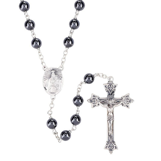Hematite Lock-Link Rosary