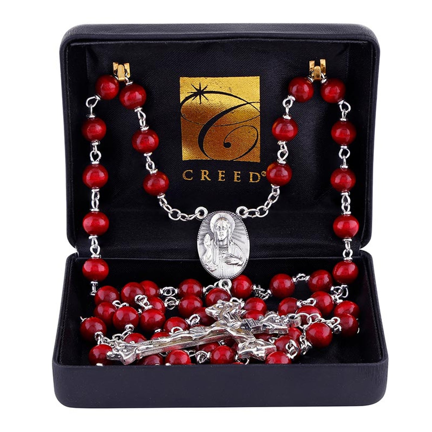Rose Wood Lock-Link Rosary