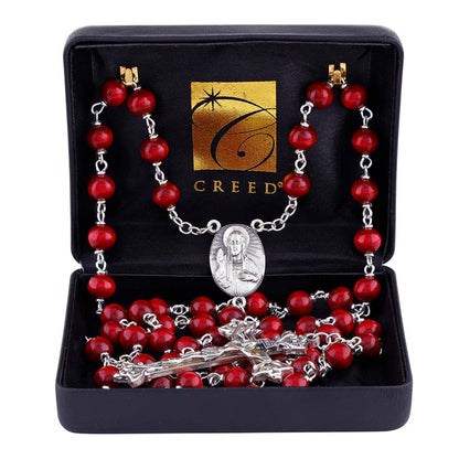 Rose Wood Lock-Link Rosary