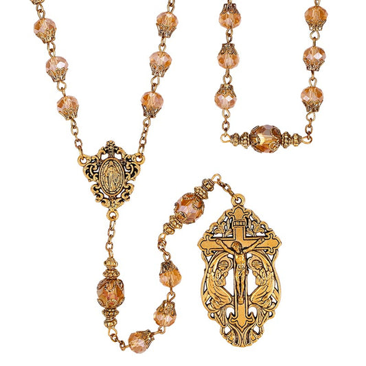 Light Topaz Mary of Angels Rosary