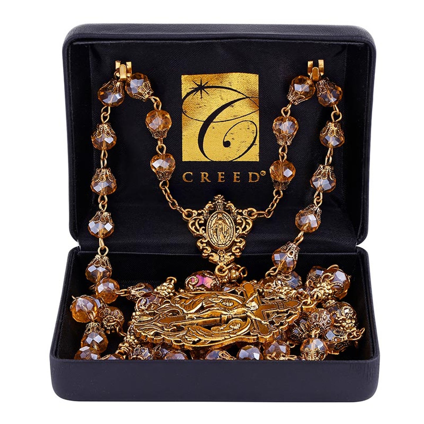 Light Topaz Mary of Angels Rosary