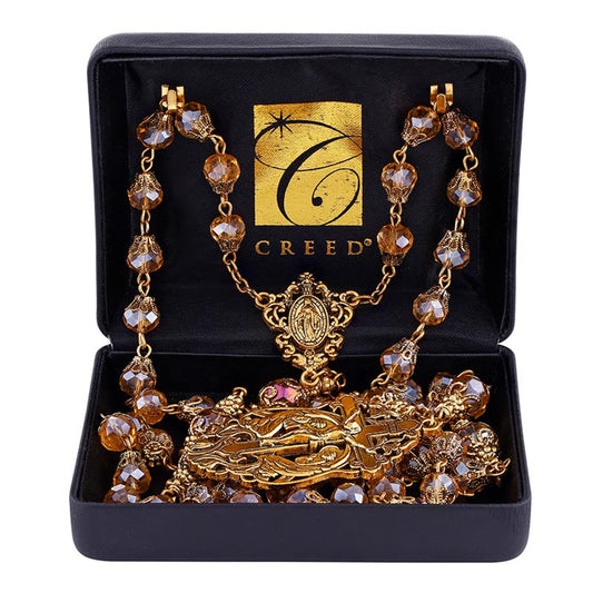 Light Topaz Mary of Angels Rosary