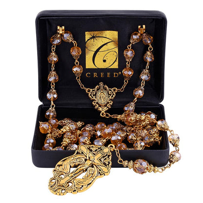 Light Topaz Mary of Angels Rosary
