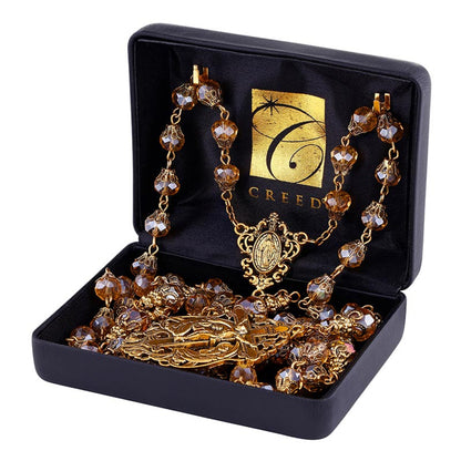 Light Topaz Mary of Angels Rosary