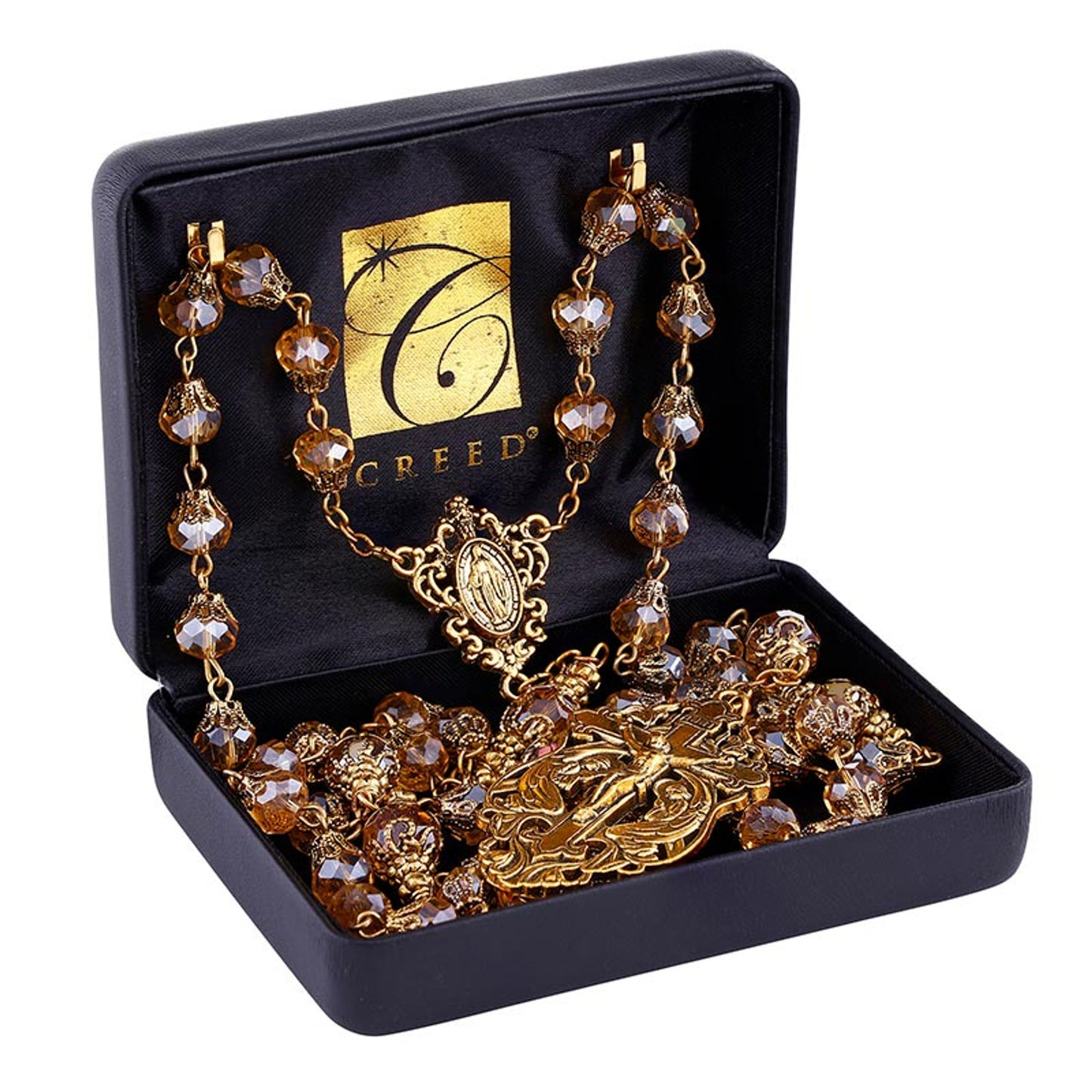 Light Topaz Mary of Angels Rosary