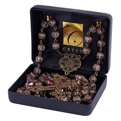 Pink Twin Hearts Rosary