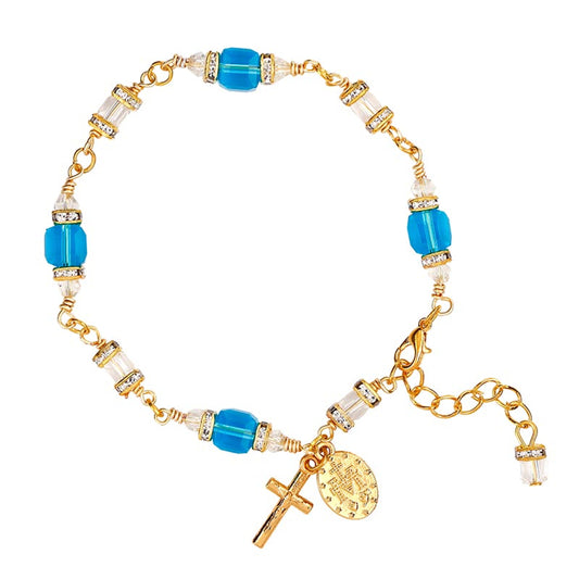 Aqua Cornerstone Bracelet