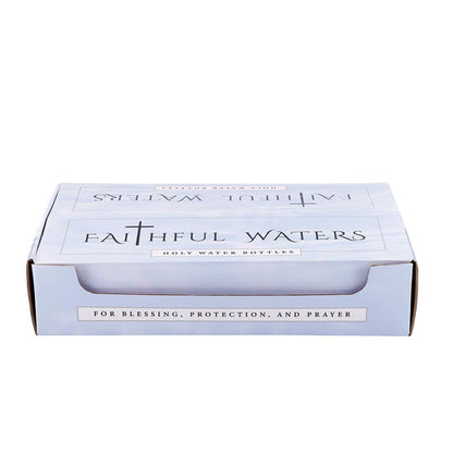 Saints Holy Water Glass Bottles Display