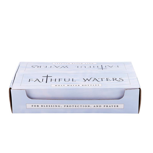 Saints Holy Water Glass Bottles Display