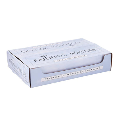 Saints Holy Water Glass Bottles Display