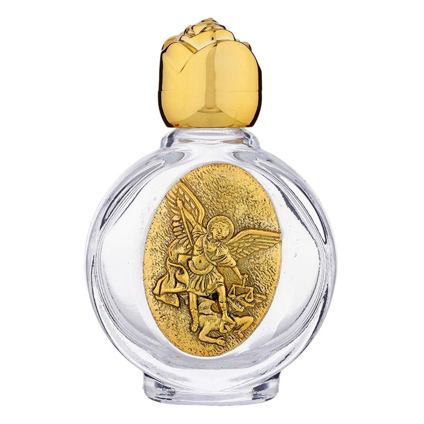 Saints Holy Water Glass Bottles Display