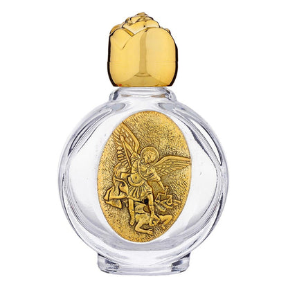 Saints Holy Water Glass Bottles Display