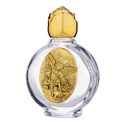 Saints Holy Water Glass Bottles Display