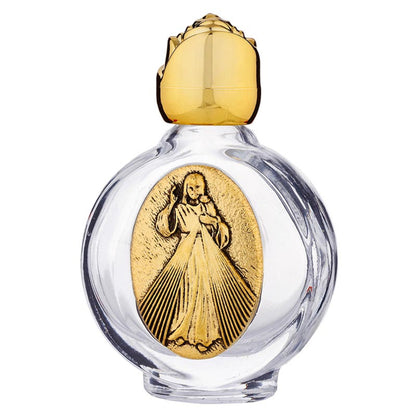 Saints Holy Water Glass Bottles Display