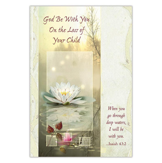 God Be With You on the Loss of Your Child Sympathy Card