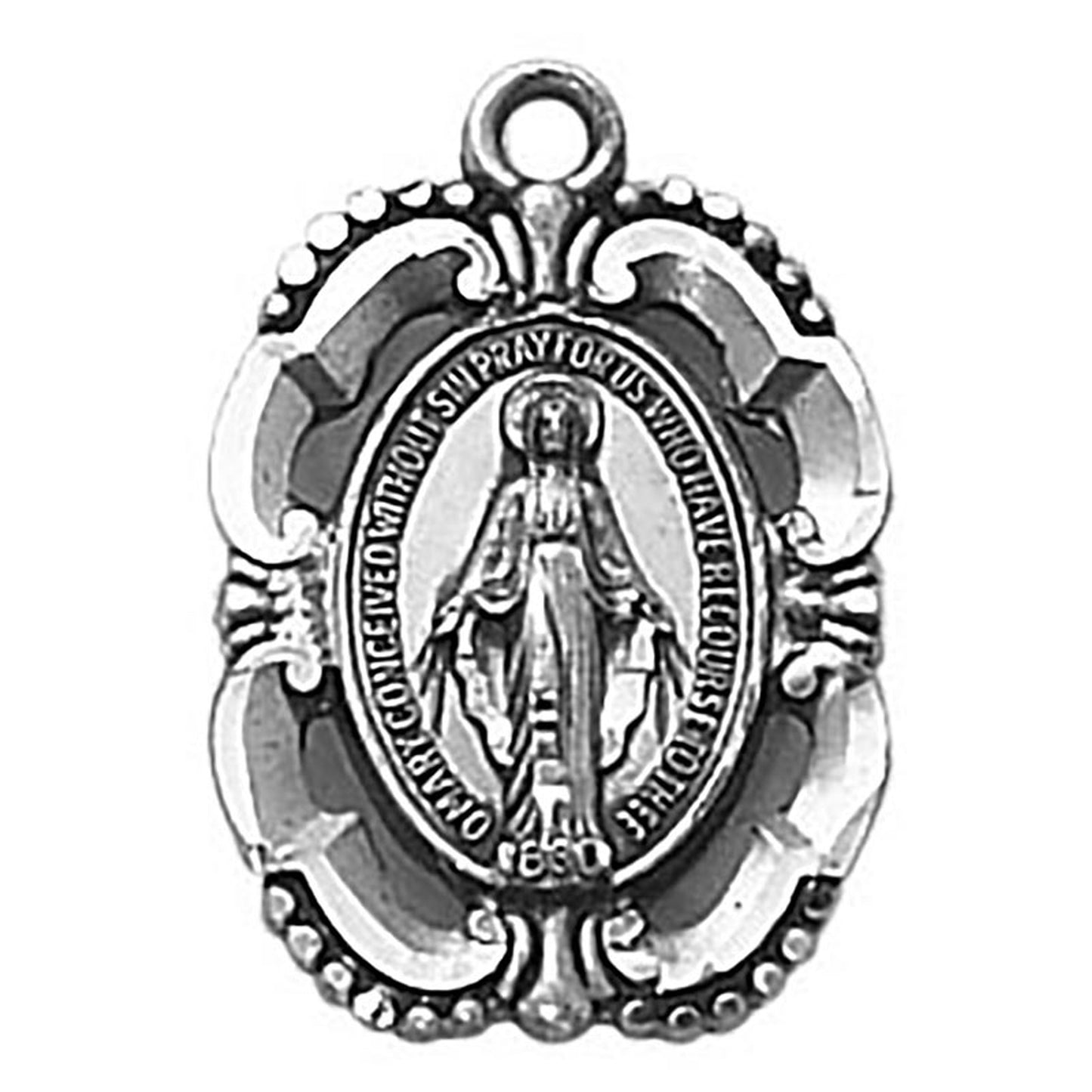 Sterling Silver Medal - Miraculous (SS2434)