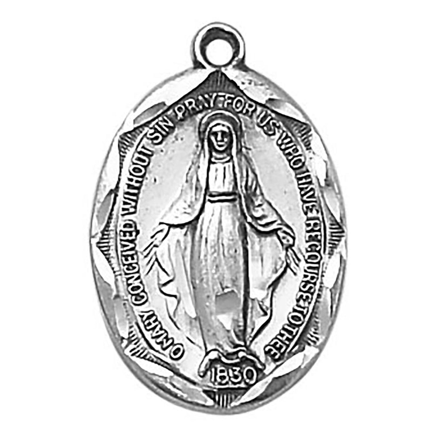 Sterling Silver Medal - Miraculous (SS3034)