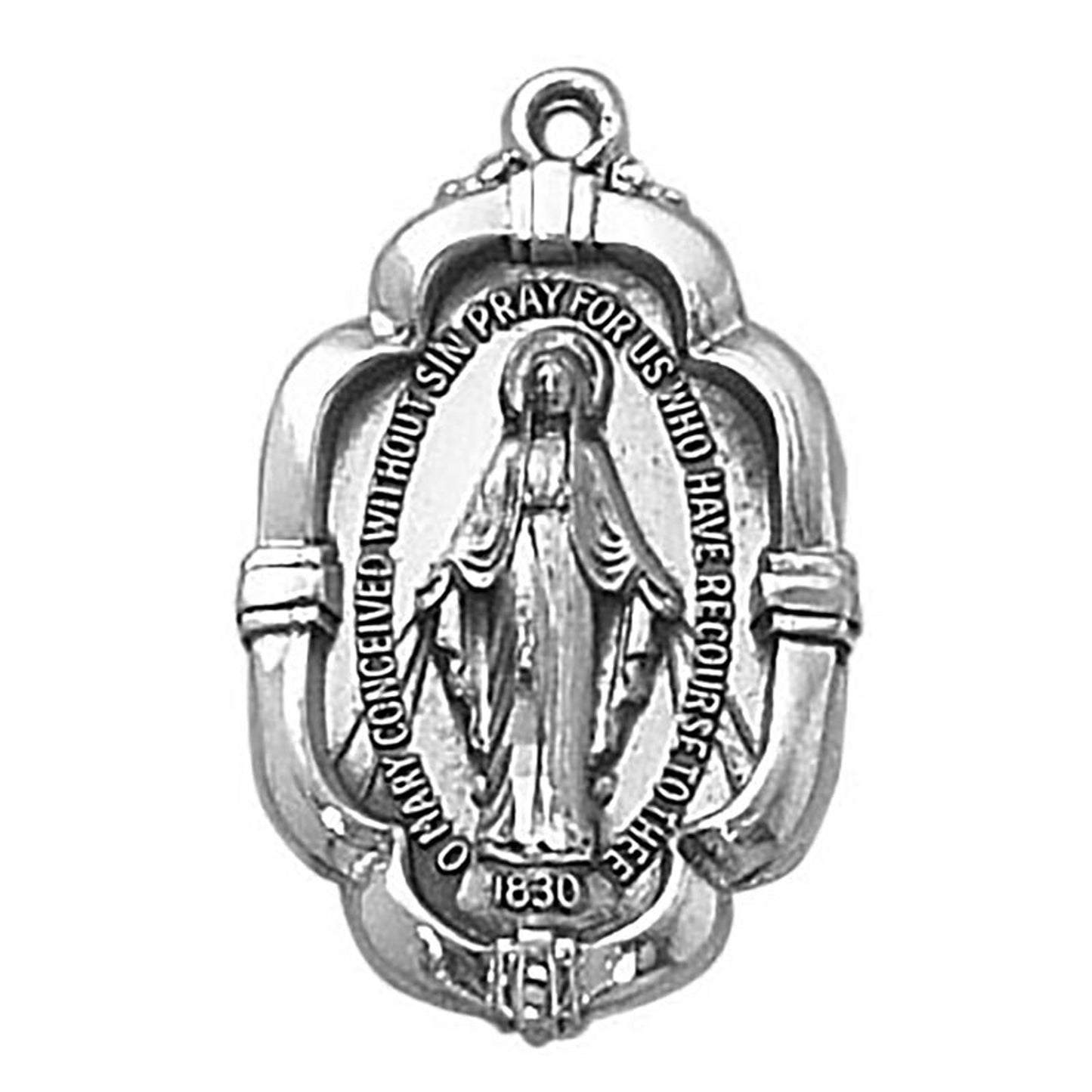 Sterling Silver Medal - Miraculous (SS3070)
