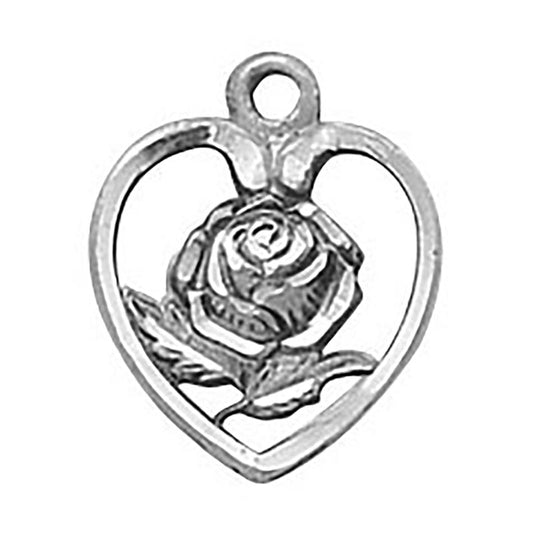 Sterling Silver Medal - Pro Life Rose