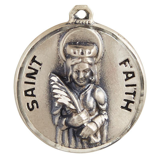 Sterling Silver Medal - Saint Faith