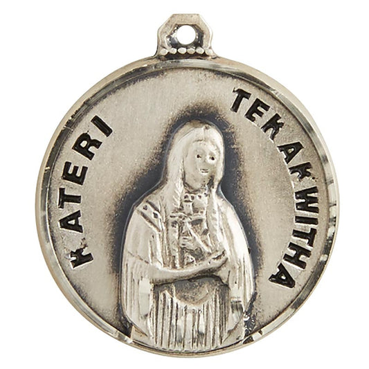 Sterling Patron Saint Blessed Kateri Medal