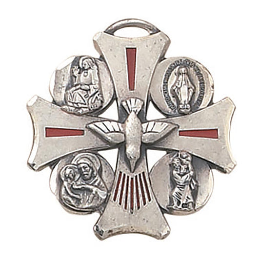 Sterling Silver Medal - Four Way Medal (SS9608)