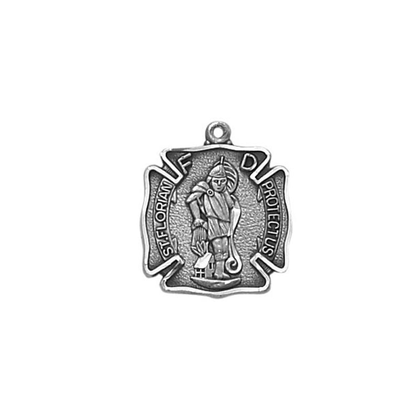 Sterling Silver Saint Florian Medal