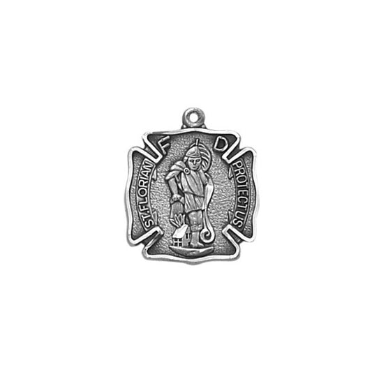 Sterling Silver Saint Florian Medal