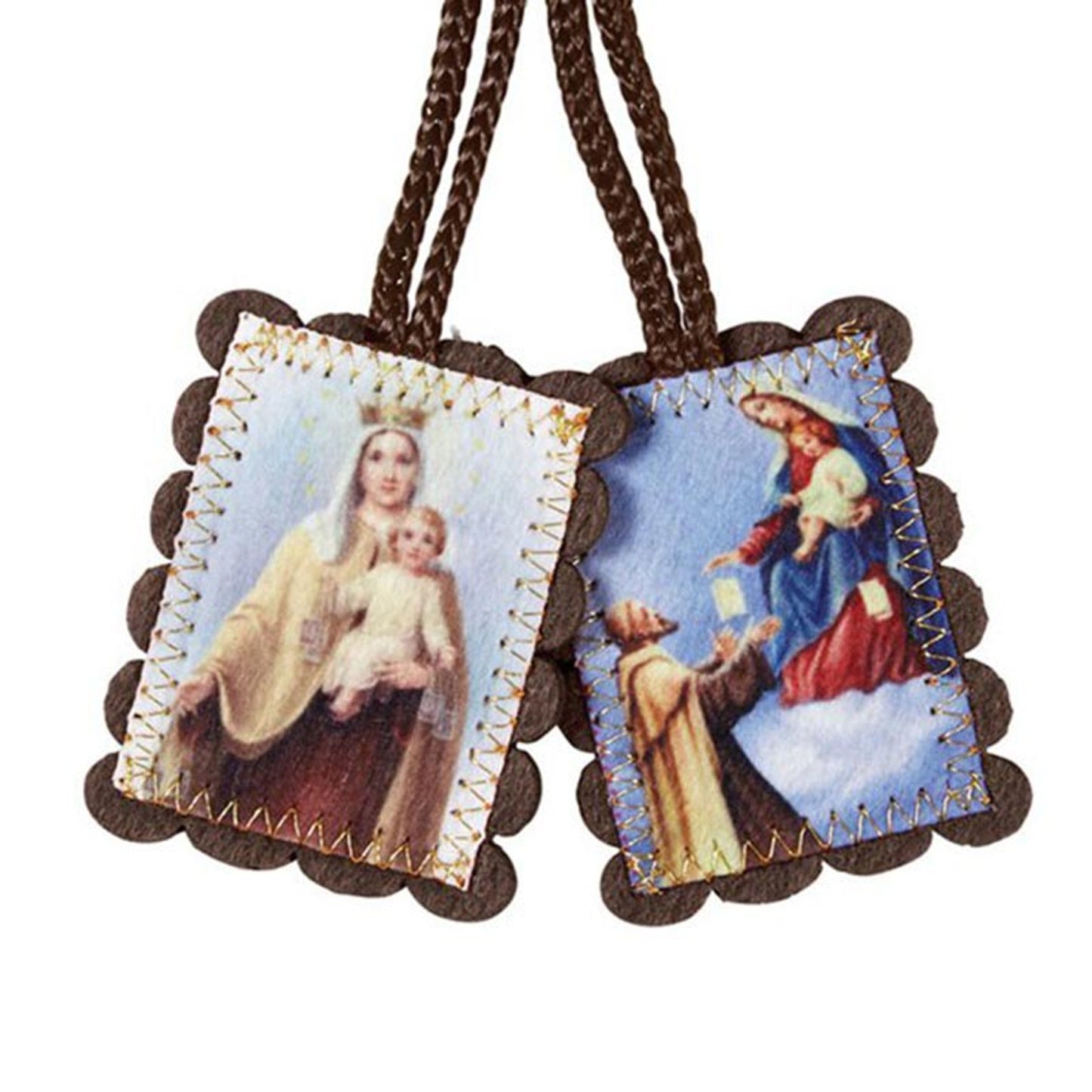 Large Brown Wool Scapular - 12/PK