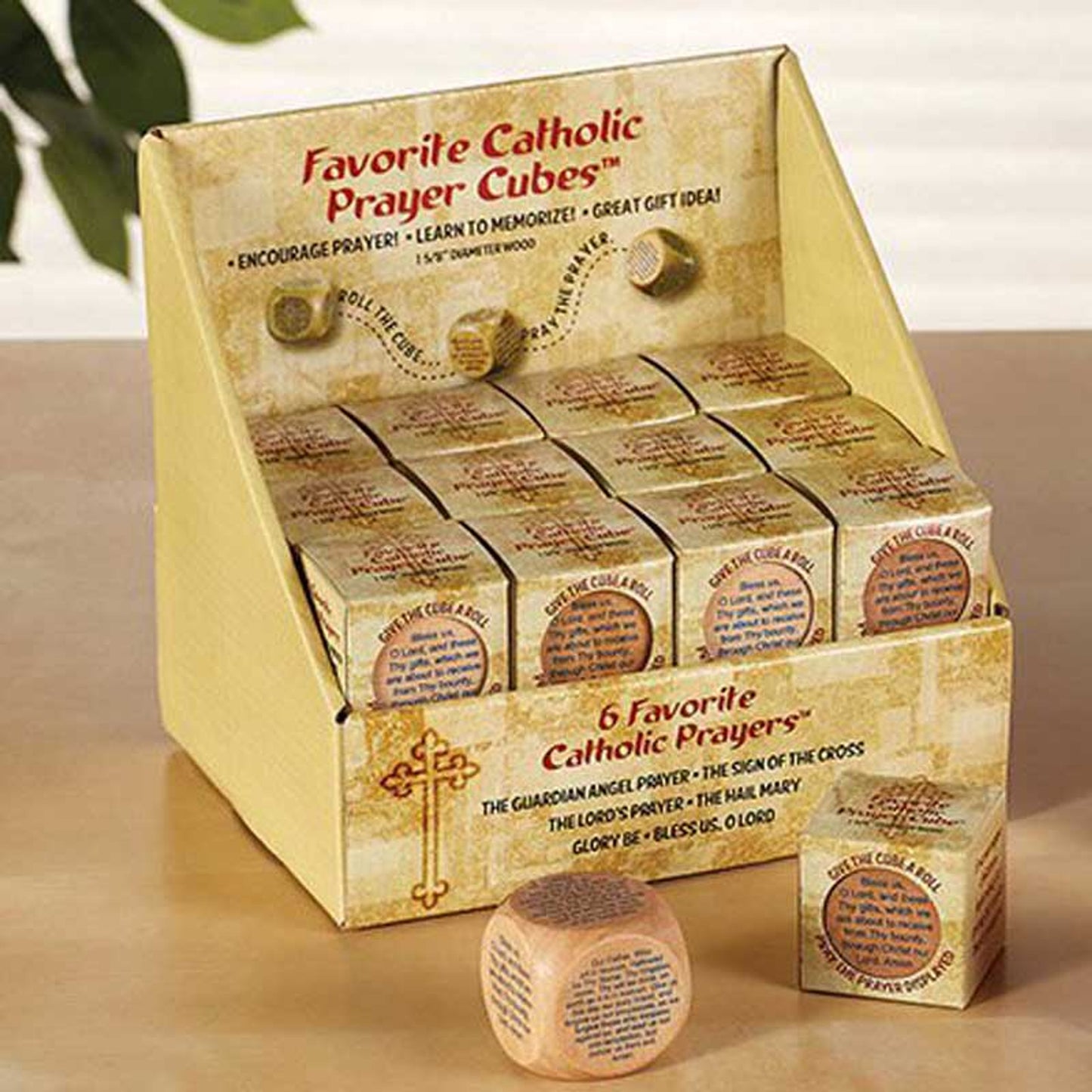 Favorite Catholic Prayers Prayer Cube Display - 24/PK